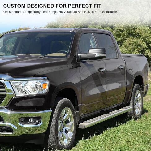 Spec-D Tuning Chrome Power Fold ساخنة + بركة + شاشة النقطة العمياء مرآة الجانب الأيسر للسائق متوافقة مع 2019-2024 Ram 1500، زوج يسار + يمين in Kuwait