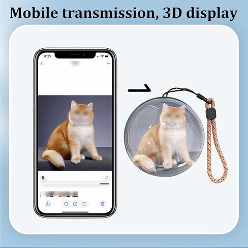 2.7inch Videos And Photo Player Ball with Digital Display,2025 New Crystal Ball Video Player,Video Sphere,3D Stereoscopic Visual Effect,for Recording Beautiful Moments and Preserving Mem(Color:Orange) in Saudi Arabia