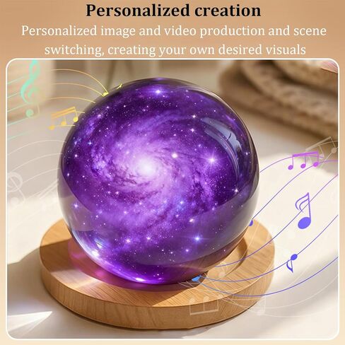 2.7inch Videos And Photo Player Ball with Digital Display,2025 New Crystal Ball Video Player,Video Sphere,3D Stereoscopic Visual Effect,for Recording Beautiful Moments and Preserving Mem(Color:Orange) in Saudi Arabia