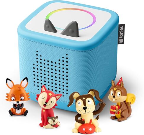 Toniebox 2 Audio Player Favorite Songs Bundle for Kids 1+ with Playtime Puppy, Bedtime Songs, Counting Songs, and Celebration Songs - Sunset Red in Saudi Arabia