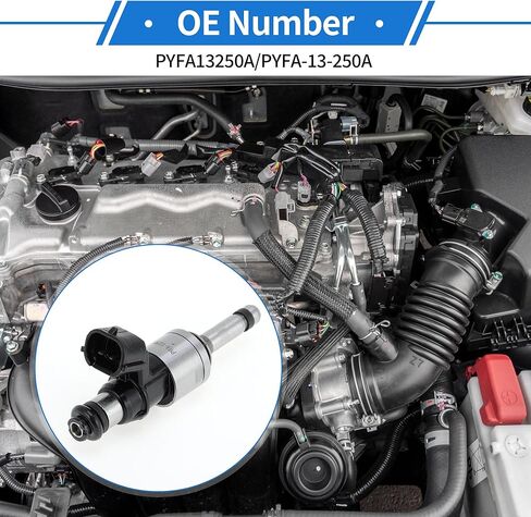 4 Pcs No.PYFA13250A Fuel Injector for Mazda CX-5 2.5 2018-2024 for Mazda 3 2.5 2019-2023 for Mazda 6 Sport Touring 2.5 2018-2021 in Saudi Arabia
