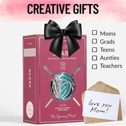 Complete Knitting Kit for Beginners Adults - Learn to Knit Kit - Knitting Set Emotional Support Crochet - Arts and Crafts for Adults - includes accessories, video tutorials, eBook (Nebula) in Saudi Arabia
