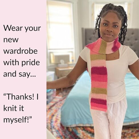 Complete Knitting Kit for Beginners Adults - Learn to Knit Kit - Knitting Set Emotional Support Crochet - Arts and Crafts for Adults - includes accessories, video tutorials, eBook (Nebula) in Saudi Arabia