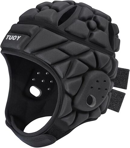 Rugby Helmet - Soft Padded Headgear 7v7 Flag Football Headguard Soccer Head Protection Protective Soft Helmet Football for Youth & Adult in Saudi Arabia