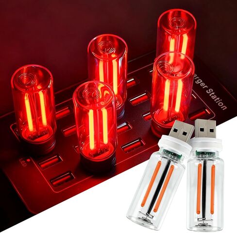 قطعتان من مصابيح السيارة USB، زجاجة زجاجية صغيرة تعمل باللمس وقابلة للتعتيم، إضاءة ليلية محيطة LED للداخلية للسيارة، وغرفة النوم، والممر، والتخييم، والعطلات، وتزيين الحفلات (أزرق) in Kuwait