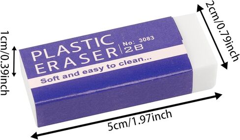 10 عبوات من ممحاة أقلام الرصاص، ممحاة ناعمة ومتينة لأقلام الرصاص، مثالية للفنانين والمحترفين، أداء مسح طويل الأمد in Kuwait