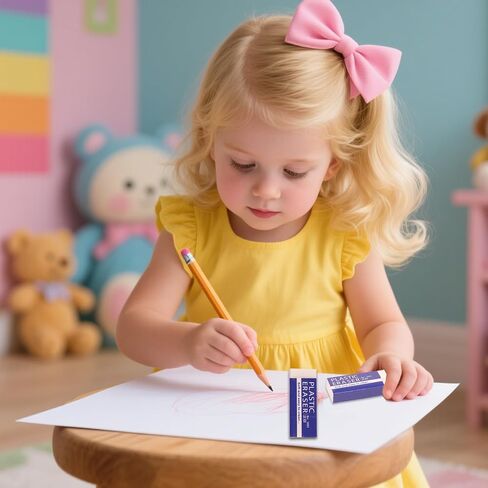 10 عبوات من ممحاة أقلام الرصاص، ممحاة ناعمة ومتينة لأقلام الرصاص، مثالية للفنانين والمحترفين، أداء مسح طويل الأمد in Kuwait