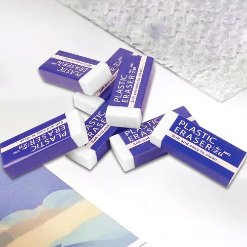 10 عبوات من ممحاة أقلام الرصاص، ممحاة ناعمة ومتينة لأقلام الرصاص، مثالية للفنانين والمحترفين، أداء مسح طويل الأمد in Kuwait