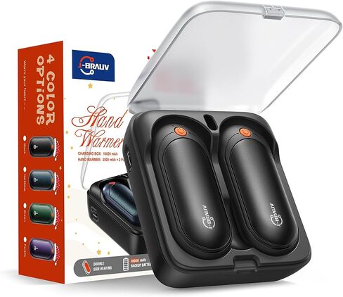 Electric Hand Warmers Rechargeable 2 Pack，24H Heating 5 Levels Heat Double Sided USB C Hand Warmer Gifts for Christmas, Outdoor, Golf, Hunting, Camping Accessories in Saudi Arabia