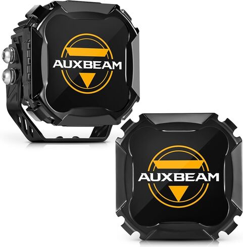 كبسولات LED سبوت من سلسلة Auxbeam Cube-Z مقاس 4 بوصات مع 3 أوضاع لإشارة الانعطاف DRL + أغطية إضاءة Pod Auxbeam مقاس 4 بوصات، أسود in Kuwait