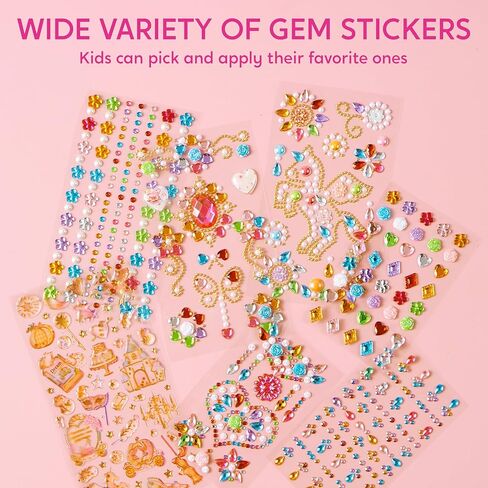 مجموعات كليفر لتزيين قبعة البيسبول الخاصة بك مع 7 ورقات من ملصقات الأحجار الكريمة، مجموعة أنشطة الحرف اليدوية للأطفال، مجموعات الفن والحرف اليدوية، هدايا عيد الميلاد للبنات in Kuwait