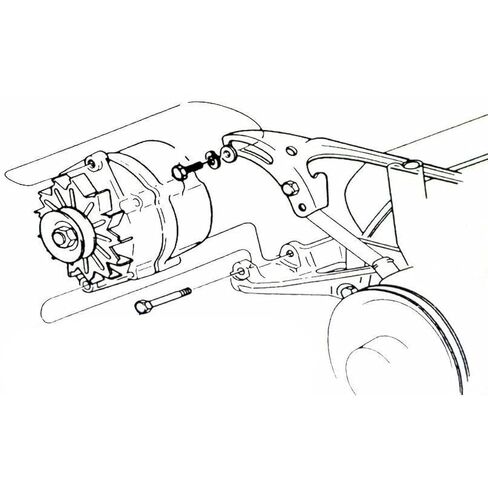 أنبوب مضمن متوافق مع 1968-72 Oldsmobile Engine Alternator Mounting Bolt Kit جميع V8 بدون تيار متردد in Saudi Arabia
