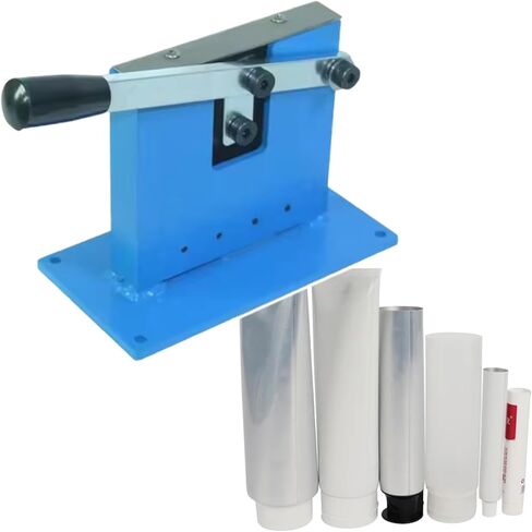 HCAUYNN Aluminum Tube Crimping Sealing Machine with Customizable Letter/Number Embossing Kit for Personalized Sealing, Perfect for DIY Projects and Professional Use in Saudi Arabia