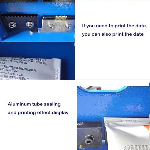 HCAUYNN Aluminum Tube Crimping Sealing Machine with Customizable Letter/Number Embossing Kit for Personalized Sealing, Perfect for DIY Projects and Professional Use in Saudi Arabia