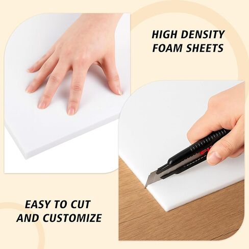 59"x 79" Inch High Density Foam Sheets, 35D Durable Craft Foam · Large Cushion Foam for Shipping, Packing, Mailing, DIY Projects, Cosplay, Protective Padding(0.4" 59"x 79",White) in Saudi Arabia