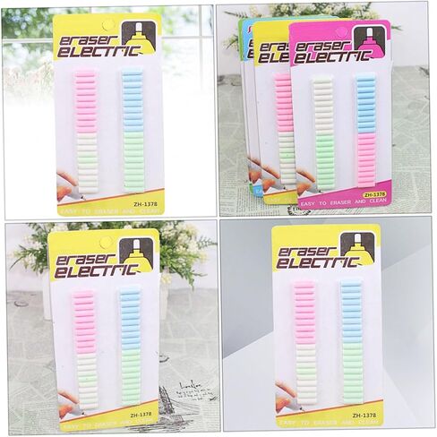 GALPADA 160pcs Electric Eraser Refills Soft Rubber Pencil Eraser Replacement Cores for Artists Students Office School Use with Capacity Easy to Replace Random Color in Saudi Arabia
