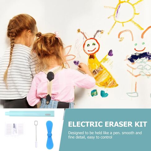 Electric Eraser for Students with Polymer Erasers Battery Operated for Sketching and Drawing Portable Stationery Tool for Precise Erasing and Easy Mistake Removal Random Color in Saudi Arabia