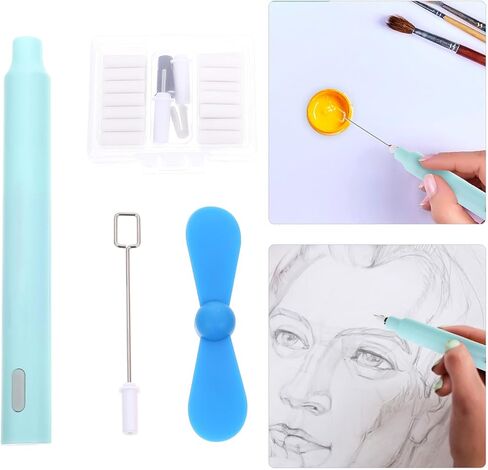 Electric Eraser for Students with Polymer Erasers Battery Operated for Sketching and Drawing Portable Stationery Tool for Precise Erasing and Easy Mistake Removal Random Color in Saudi Arabia