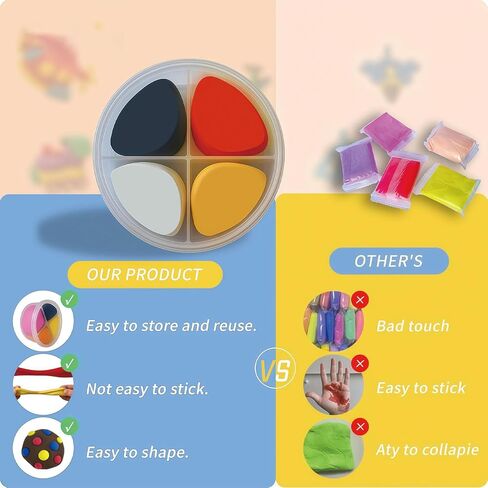 Christmas Air Dry Clay Kit, Christmas DIY Crafts Kit,Modeling Magic Soft Clay DIY Art Sculpting Supplies，Xmas Snowman Holiday Party Favors Birthday Gifts for Kids in Saudi Arabia