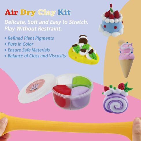 Christmas Air Dry Clay Kit, Christmas DIY Crafts Kit,Modeling Magic Soft Clay DIY Art Sculpting Supplies，Xmas Snowman Holiday Party Favors Birthday Gifts for Kids in Saudi Arabia