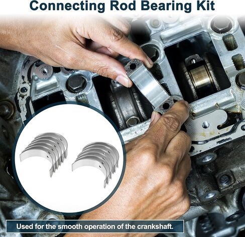 Connecting Rod Bearing Set No.MD105277 for Dodge Caravan 1991 Engine Rod Bearing Kit Metal Silver Tone 12 Pcs in Saudi Arabia