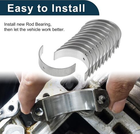 Connecting Rod Bearing Set No.MD105277 for Dodge Caravan 1991 Engine Rod Bearing Kit Metal Silver Tone 12 Pcs in Saudi Arabia