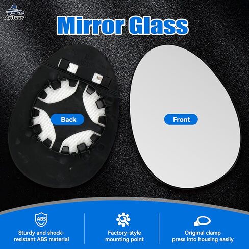 زجاج مرآة ساخن للسائق مناسب لميني كوبر 2007 2008 2009 2010 2011 2012 2013 2014 2015، استبدال مرآة الجانب الأيسر 51169803193 51162755626 in Kuwait