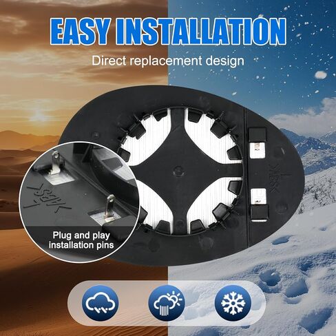 زجاج مرآة ساخن للسائق مناسب لميني كوبر 2007 2008 2009 2010 2011 2012 2013 2014 2015، استبدال مرآة الجانب الأيسر 51169803193 51162755626 in Kuwait