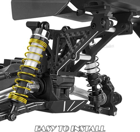 برج الصدمات الأمامي الخلفي RC / حامل الجناح / 9617T جزء ترقية غسالة الجناح لـ 1/10 Jato 4X4، Jato 4WD VXL، حوامل الصدمات من ألياف الكربون الألومنيوم / قفزات جبل الجناح لأعلى، أسود (#9033#9034#9046#9617) in Kuwait