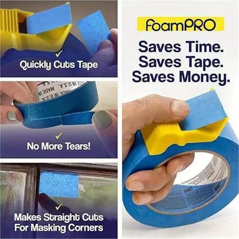 3PC One Set of Three Tape Tools: Packer, Divider and Cutter for Masking or Paper Tape to Boost Work Efficiency, 1Set in Saudi Arabia