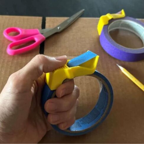 3PC One Set of Three Tape Tools: Packer, Divider and Cutter for Masking or Paper Tape to Boost Work Efficiency, 1Set in Saudi Arabia
