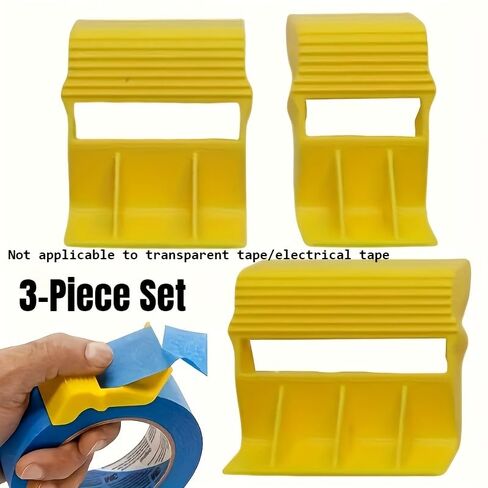 3PC One Set of Three Tape Tools: Packer, Divider and Cutter for Masking or Paper Tape to Boost Work Efficiency, 1Set in Saudi Arabia