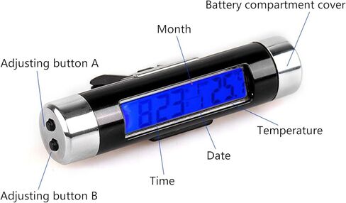 Cars Digital Clock,LCD Display Digital Car Clock Temperature Meter Gauges Automobile Clock Monitor with Backlights in Saudi Arabia