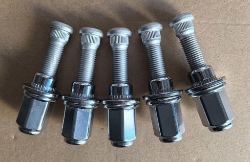 5PCS Grade 10.9 Wheel Studs 610-266 M12x1.5 Bolts & 47mm Height Chrome Lug Nuts Compatible with Toyota in Saudi Arabia