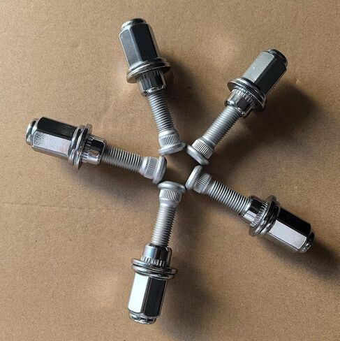 5PCS Grade 10.9 Wheel Studs 610-266 M12x1.5 Bolts & 47mm Height Chrome Lug Nuts Compatible with Toyota in Saudi Arabia