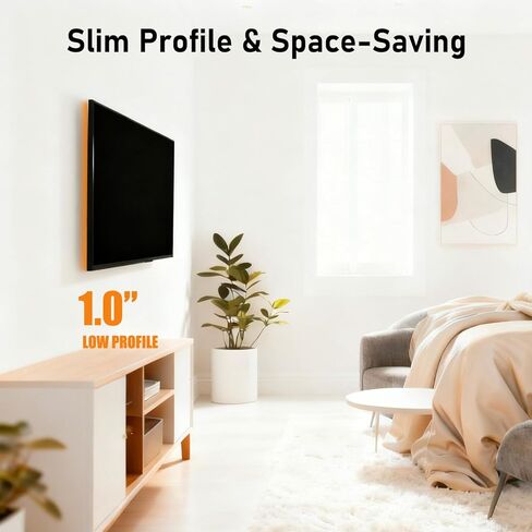 Alrhipvm TV Wall Mount Brackets Low Profile Fixed for 13-43 Inch LED, LCD TVs Flat Screen Up to 55lbs, Universal TV Monitor Mount Fits 8" Wood Studs VESA 200x200mm in Saudi Arabia