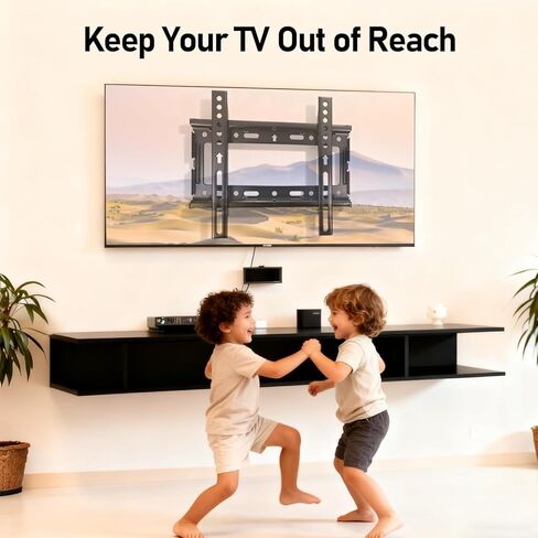 Alrhipvm TV Wall Mount Brackets Low Profile Fixed for 13-43 Inch LED, LCD TVs Flat Screen Up to 55lbs, Universal TV Monitor Mount Fits 8" Wood Studs VESA 200x200mm in Saudi Arabia