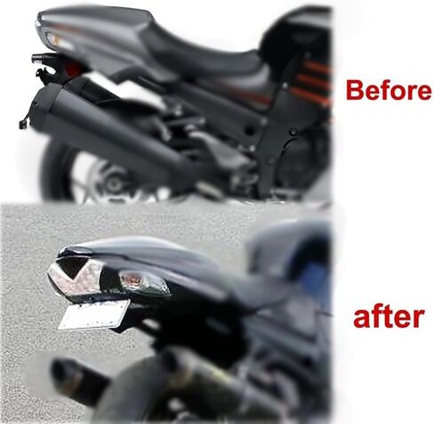 MAKUTU License Protector Bracket Motorcycle Tail Fender Eliminator License Plate Holder Plate for Kawasaki for Ninja ZX14R ZX14 R ZX 14R ZX 14 R ABS 2020-2024 2021 2022 2023 in Saudi Arabia