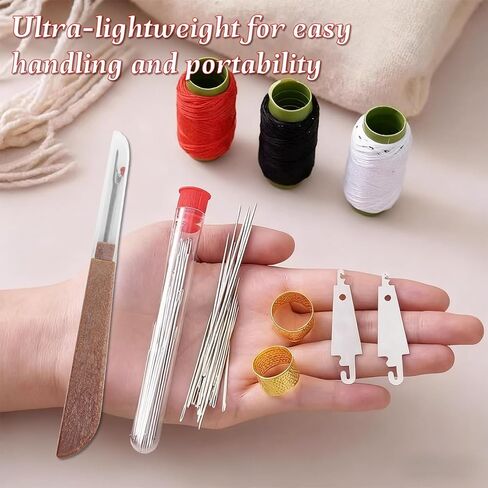 Big Eye Steel Sewing Needles Kit, Portable Hand Sewing Set, 37PCS Stainless Steel Sewing Needle Kit, Steel Needles for Hand Sewing, Punch Needle Kit Repair Tools for Beginners & Daily Use (New-37PCS) in Saudi Arabia