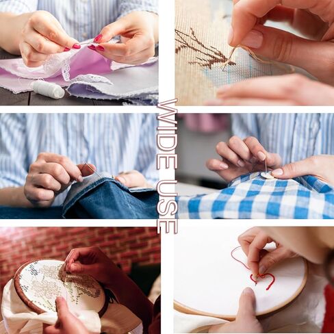 Big Eye Steel Sewing Needles Kit, Portable Hand Sewing Set, 37PCS Stainless Steel Sewing Needle Kit, Steel Needles for Hand Sewing, Punch Needle Kit Repair Tools for Beginners & Daily Use (New-37PCS) in Saudi Arabia