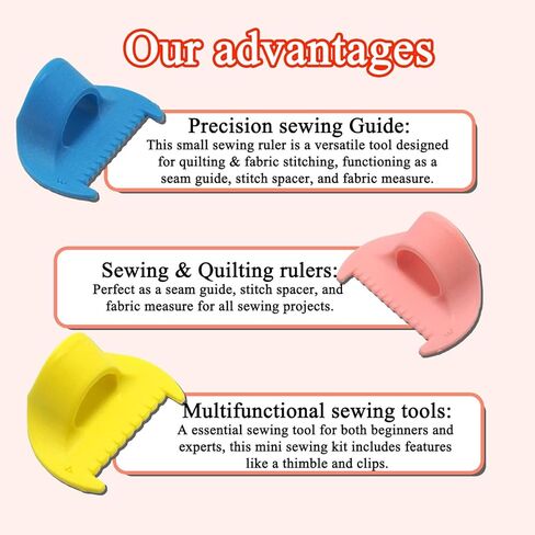 4PCS Edge Sewing lockranding Tool - Edge Stitch Lock and Sewing Gauge with Seam Guide Ruler - Essential Sewing Tools for Straight Stitching (4mm) in Saudi Arabia