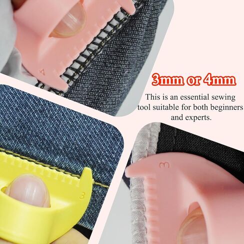 4PCS Edge Sewing lockranding Tool - Edge Stitch Lock and Sewing Gauge with Seam Guide Ruler - Essential Sewing Tools for Straight Stitching (4mm) in Saudi Arabia