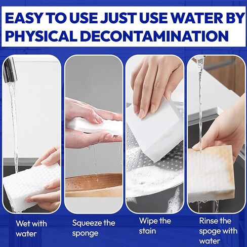 18‑Pack Magic Sponge Eraser Cleaner – High‑Density Melamine Cleaning Pads for Kitchen, Bathroom, Walls, Floors & Shoes – Heavy‑Duty, Chemical‑Free Scouring Sponges in Saudi Arabia