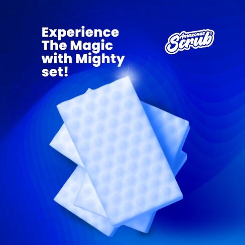 18‑Pack Magic Sponge Eraser Cleaner – High‑Density Melamine Cleaning Pads for Kitchen, Bathroom, Walls, Floors & Shoes – Heavy‑Duty, Chemical‑Free Scouring Sponges in Saudi Arabia