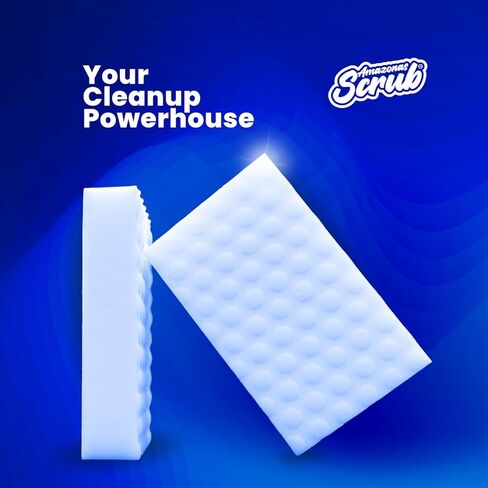 18‑Pack Magic Sponge Eraser Cleaner – High‑Density Melamine Cleaning Pads for Kitchen, Bathroom, Walls, Floors & Shoes – Heavy‑Duty, Chemical‑Free Scouring Sponges in Saudi Arabia