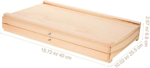 Zerodeko Wooden Art Marker Pen Storage Box with Portable Artist Toolbox for Sketching Pens and Painting Supplies Wood Organizer for Students and Outdoor Use in Saudi Arabia