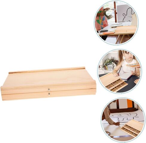 Zerodeko Wooden Art Marker Pen Storage Box with Portable Artist Toolbox for Sketching Pens and Painting Supplies Wood Organizer for Students and Outdoor Use in Saudi Arabia