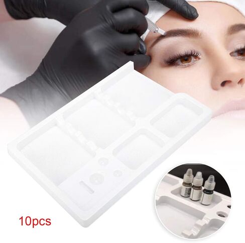 المتاح قابل للغسل PVC أداة حامل صينية المنظم الصباغ صينية تخزين للفنانين المواد 10 قطعة 28.8x18.7x1.8 سنتيمتر in Saudi Arabia