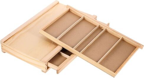 Portable Wooden Art Storage Organizer Box with Multiple for Artists Students Outdoor Sketching Supplies Holder in Saudi Arabia