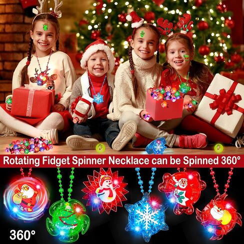 100 قطعة من هدايا حفلات الكريسماس، لوازم حفلات الكريسماس، توهج في الظلام، ألعاب كبيرة بإضاءة LED، أساور دائرية للأولاد والبنات، جوائز الفصول المدرسية، هدايا عيد الميلاد in Kuwait